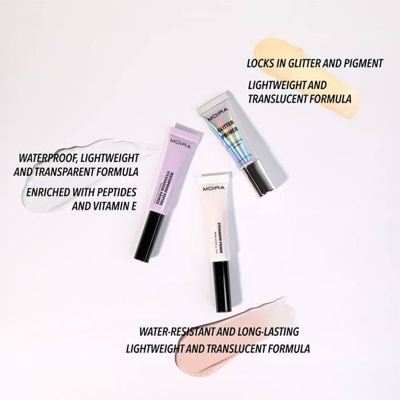 Moira Beauty Glitter Eye Primer Translucent Glitter Sparkle Long Lasting Makeup - Picture 5 of 5